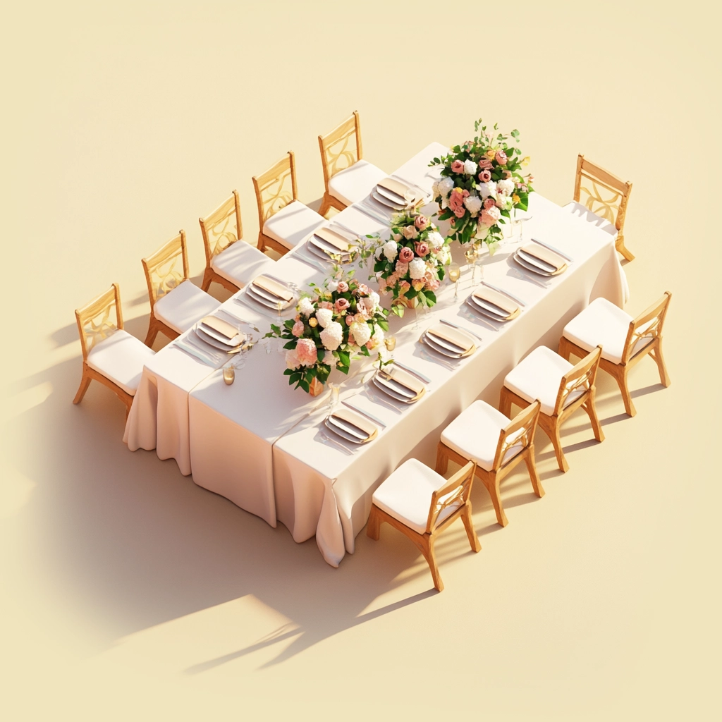 Wedding Table Seating with 10 guests